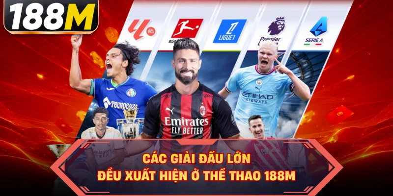 Các giải đấu lớn đều xuất hiện ở thể thao 188M